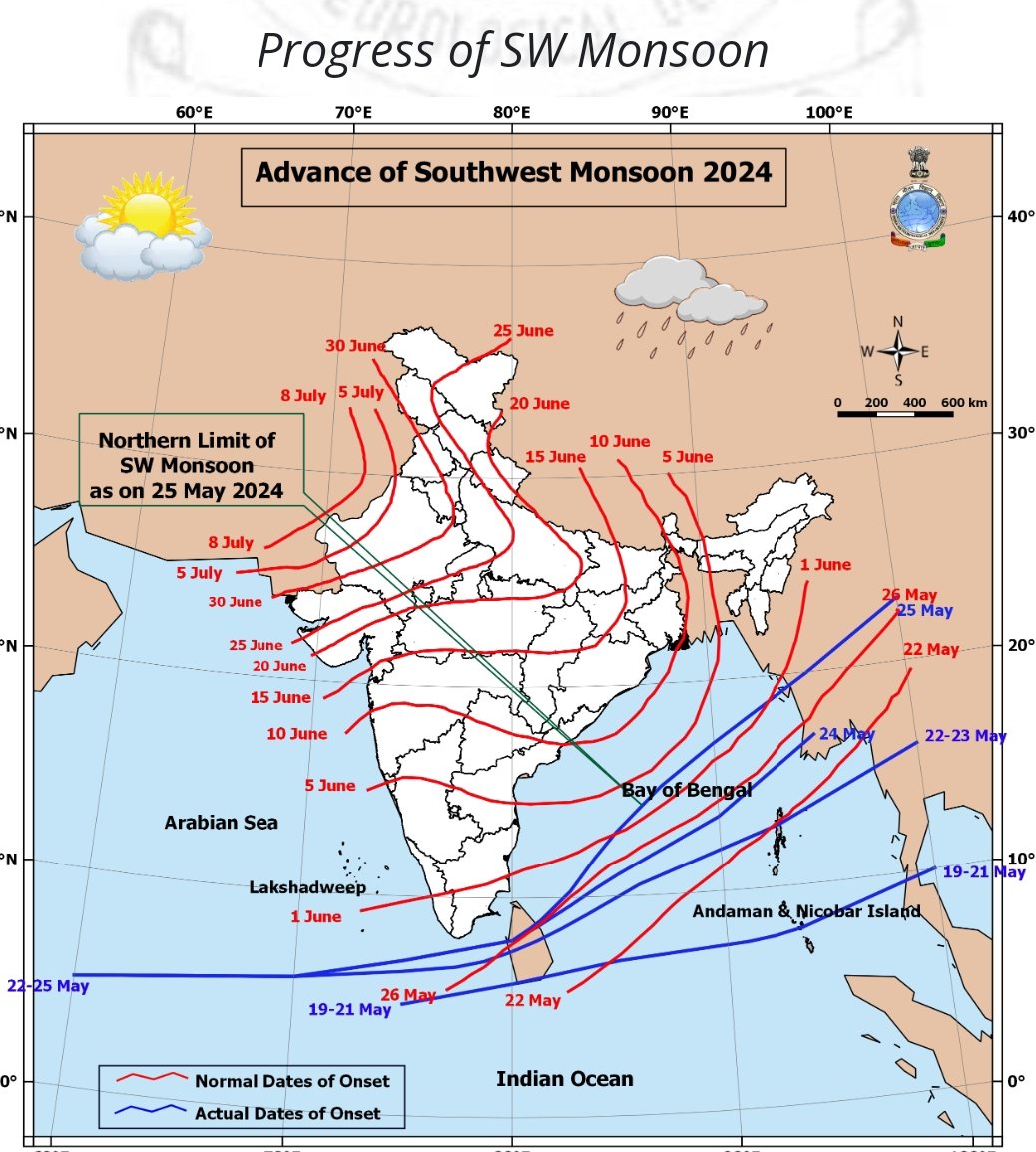 WIFGODESWEATHER's tweet photo. आज मानसून बढ़ा और आगे इसके कुछ और आगे बढने के लिए स्थितियां अनुकुल है #monsoon #monsoonprogress #monsoon2024 https://t.co/LsYMO5ULHY