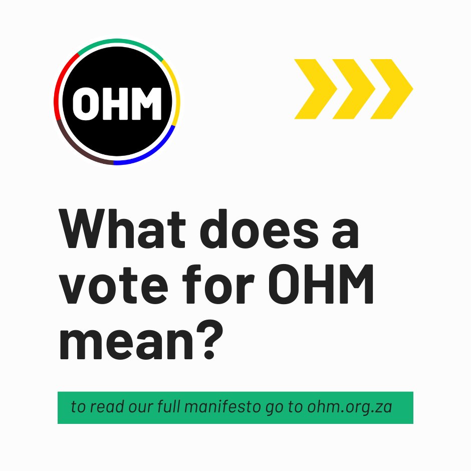 liberate_sa's tweet photo. Elections are around the corner! Don't be a statistic! Please vote on the 29th! Remember that 18 million people who could have voted, chose not to in 2019! That's enough to vote in a whole new government! Some of the reasons to vote for OHM: https://t.co/CXRxe23s6Z