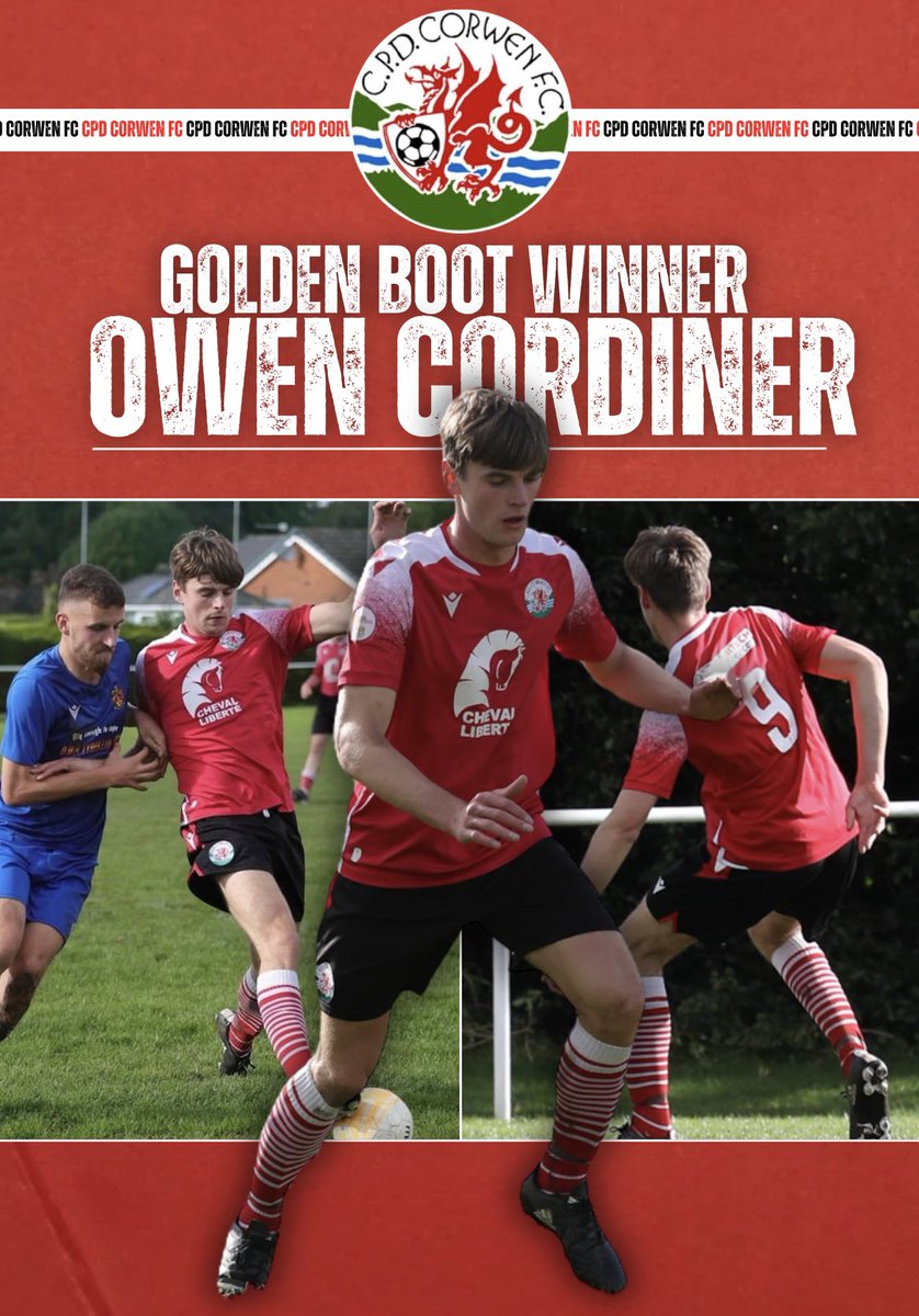 North East Wales Premier Division Golden Boot winner - Owen Cordiner 🔴⚽️