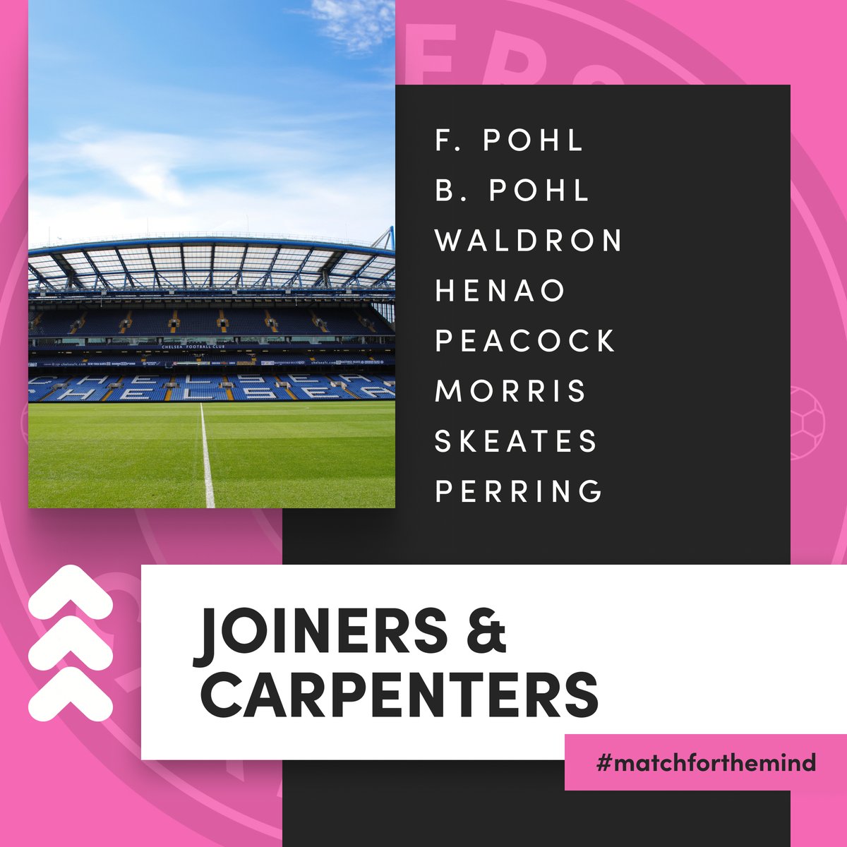 IronmngryDirect's tweet photo. ⚽ SCORE UPDATE ⚽
Builders vs Electricians: 1 - 1
Carpenters & Joiners vs Roofers & Scaffolders: 1 - 0
#MatchForTheMind #IronmongeryDirect #MentalHealth #TradesPeople #TradeLife https://t.co/0FfNOYdrq3