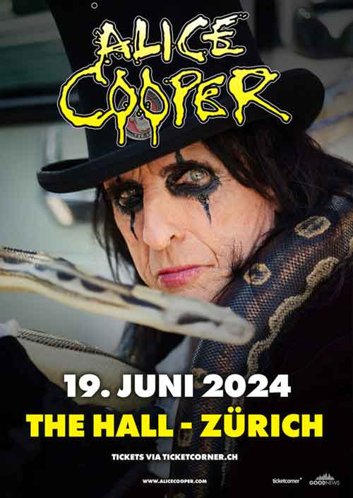 Allice Cooper könnt ihr schon bald in Zürich bestaunen! #alicecooper #shockrock