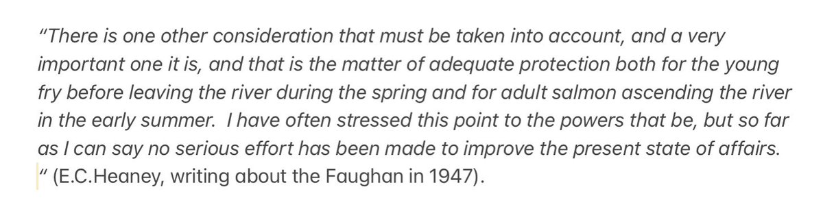 In 1947, angler Clarkie Heaney warned of government’s failure to protect his beloved River #Faughan. Though 77 years have passed, that same institutional neglect pervades those public bodies charged with planning and environmental regulation @dcsdcouncil @daera_ni #Systemfailni