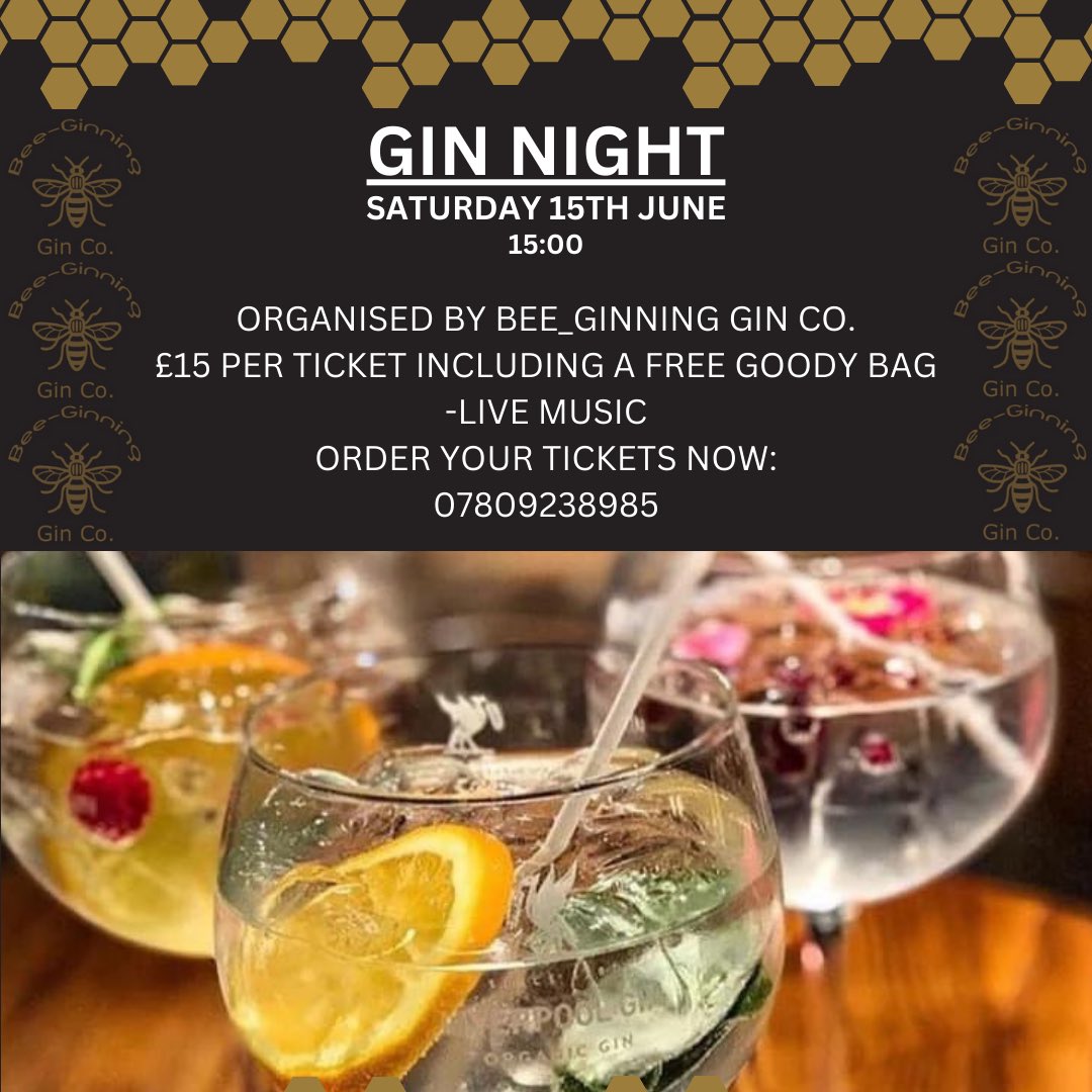 BACK BY POPULAR DEMAND An opportunity for you to try a dazzling variety of artisan gins and rums! Tickets are £15 per person and include a goody bag provided by @beeginningco who will be organising the evening PRE ORDER YOUR TICKETS NOW 07809 238985