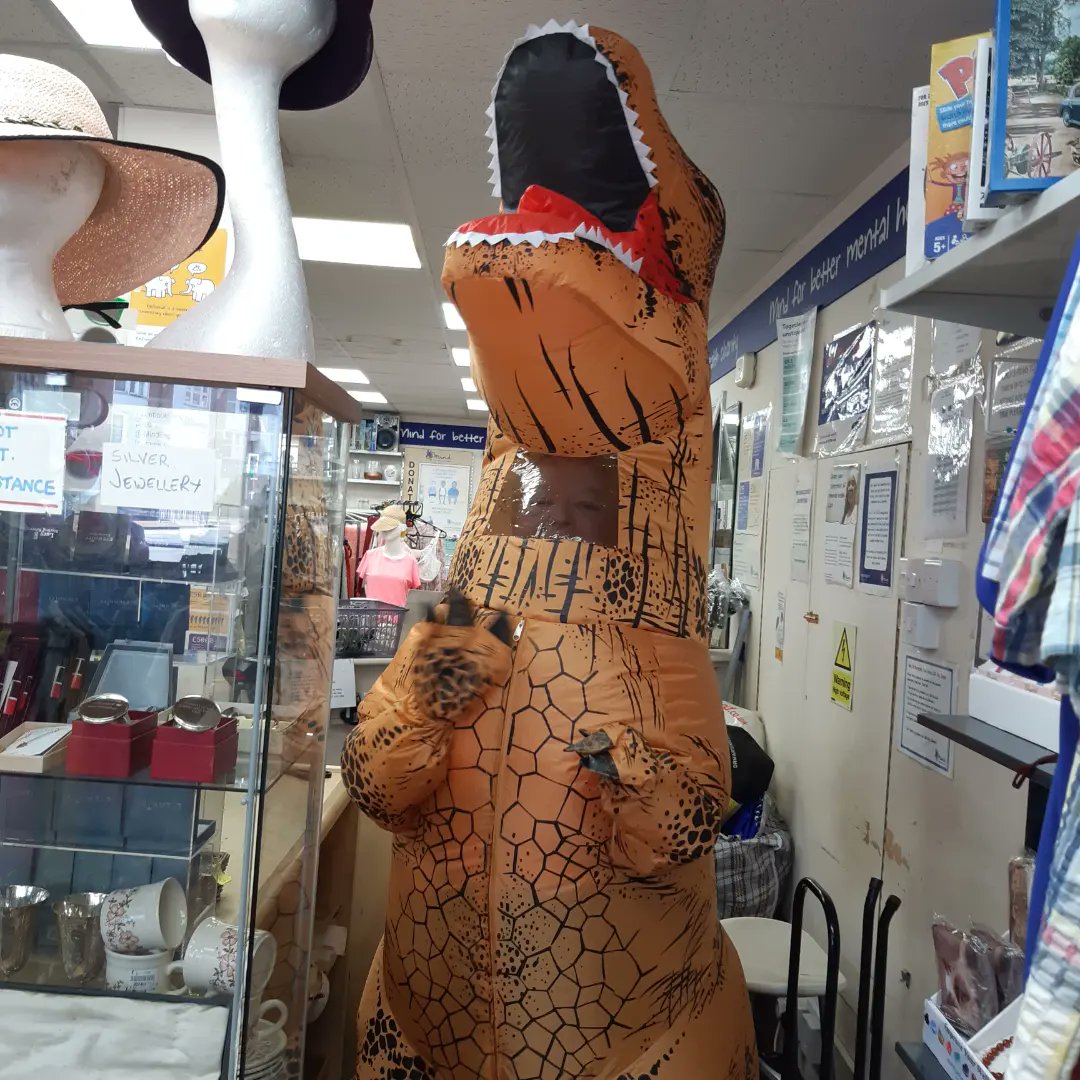 Dino Alert! Alexa the Dinosaur is helping out at the Eastbourne Mind shop at 4 Grove Road BN21 4TJ this morning 🤩
If you want a selfie with her, please donate at least £1 in the Mind collection bucket and she'll be happy to smile for you🦖🦖🦖
#mindeastbourne #mymindshop