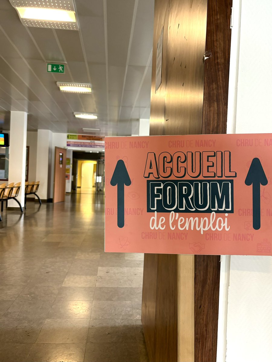 CHRU_de_Nancy's tweet photo. [EMPLOI] 🤝 C’est partie pour le premier forum de l’#emploi du CHRU de Nancy ! Rendez-vous dans le hall de l’hôpital d’adultes à Brabois, jusque 17h, pour découvrir la multitude de #métiers que propose le CHRU ⤵️ https://t.co/L6zm8aw1Gg