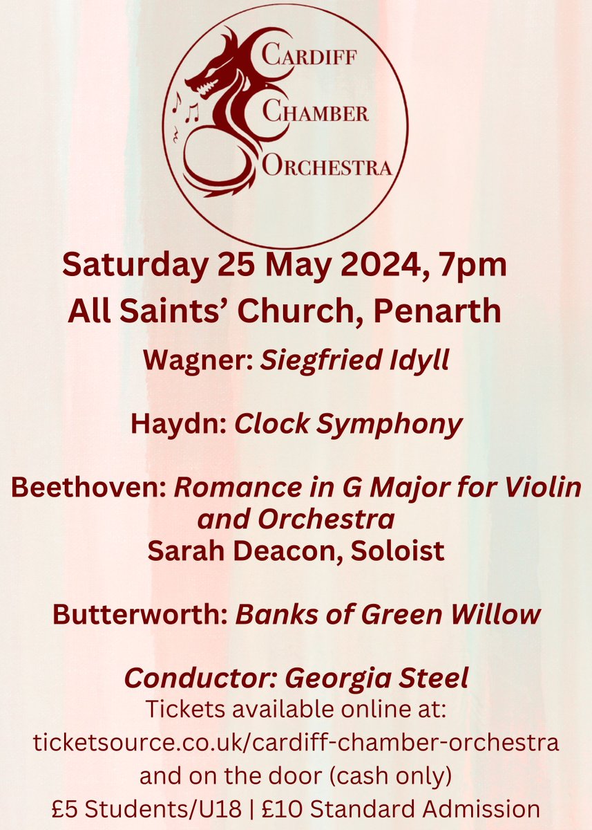 Today's the day! We're gearing up for our concert this evening, at All Saint's Church, Penarth - do join us if you can - tickets are available at the link below and on the door!
buff.ly/3JB6phu