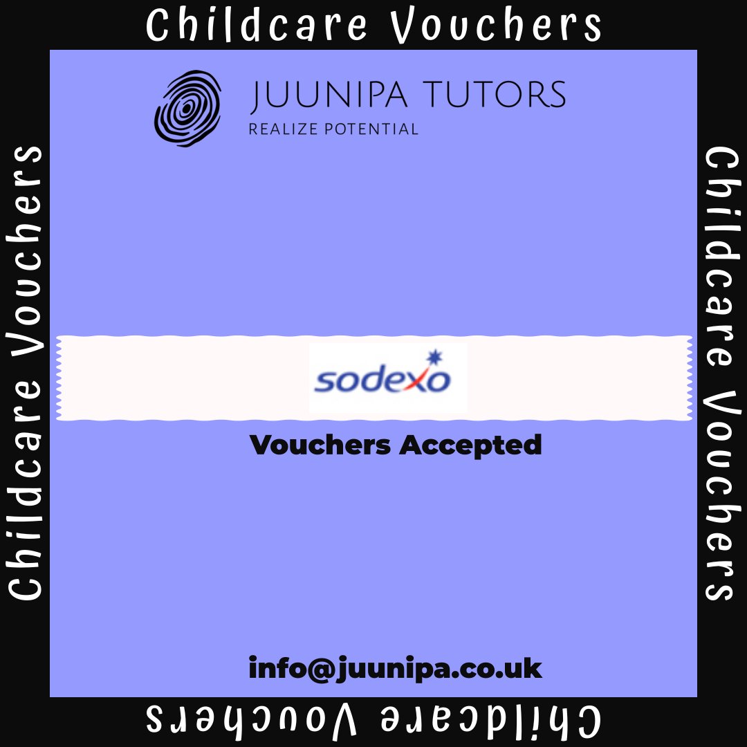 Juunipa accepts Childcare Vouchers.
#Sodexo  #creativetuition
wix.to/13FKsty