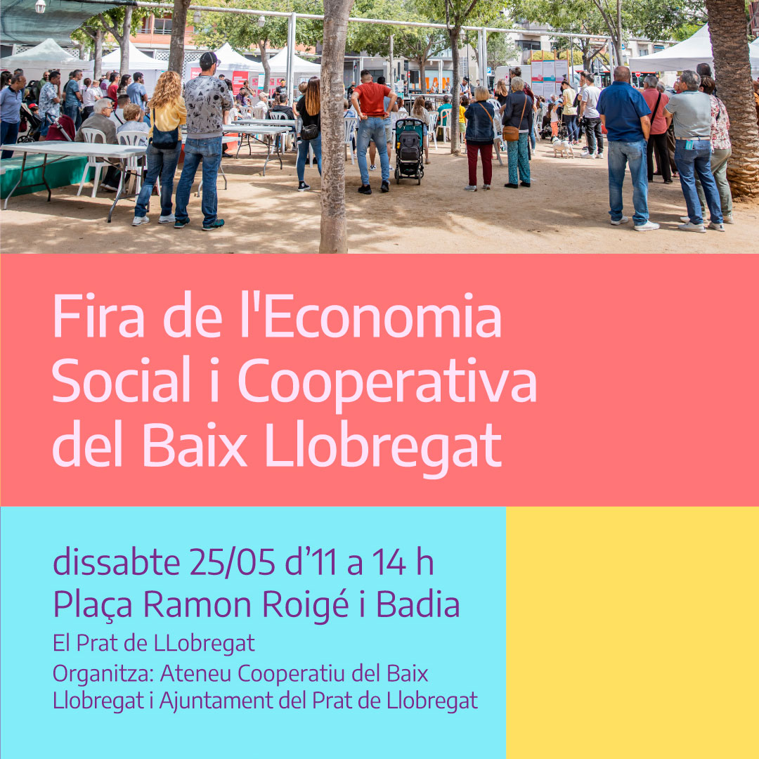 AteneuCoopBLl's tweet photo. 🎪 Avui! Arriba la FESCdBLL que acull una representació de les principals empreses i entitats de l’economia social i cooperativa del Baix Llobregat.
🗓️ 25/05, 12:00/14h
📍 Plaça Ramon Roigé i Badia, El Prat.
Més ℹ️ https://t.co/nTXTfFtv2y
#FESCdBLL #MaigCoop 2024 https://t.co/8R3vrErcIT
