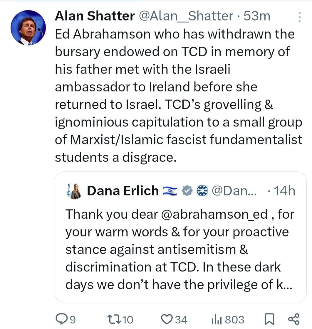 NiamhbWalshe's tweet photo. Apparently, we've moved on from calling students antisemitic and now we must call them "Marxist/Islamic fascist fundamentalists" ๐คทโโ๏ธ
#UpTheStudents
#BoycottDivestSanction https://t.co/LZcQy56gWT