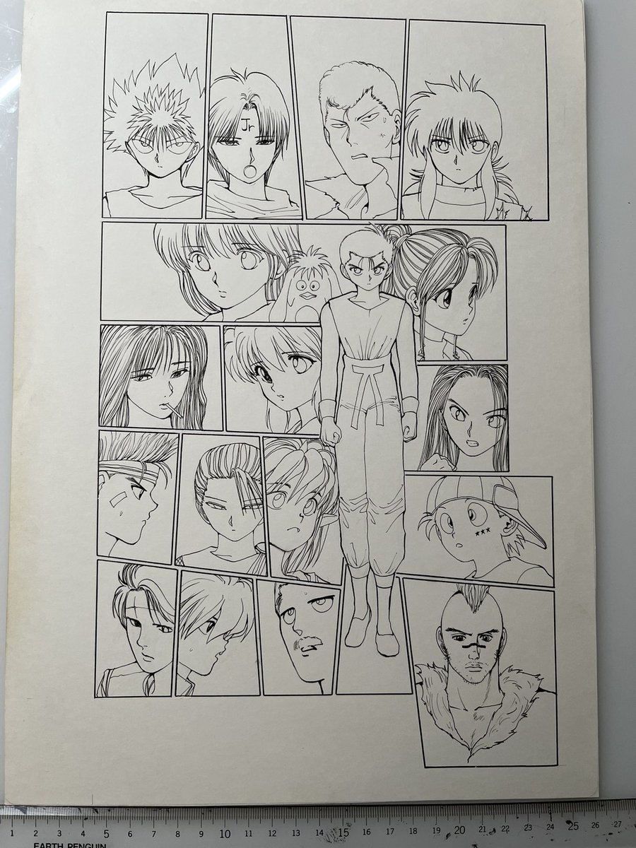 カラー原稿の場合はコピーに
色を塗っていたので、生原稿は
こんな形で残っています。

ちなみに昨日の5人はUP-BEATでした。