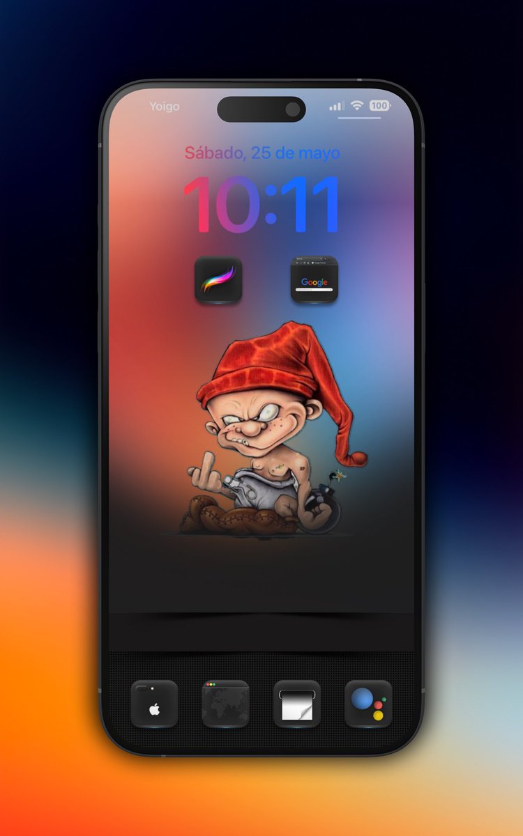 Have u tried a gradient wallpaper ? The LS clock effect is really nice 🔥🔥🔥 Wall by #DarkAlley™️ t.me/+rR3VM4oEXsRjO… @SolShulz30 @TeboulDavid1 @SeanKly @Dazednconfuzed4 @FerStarkM @aaaoy @Attairdu57slm @animockapp @_iBidule