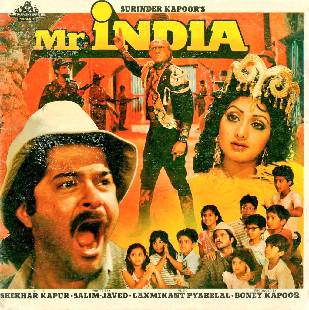 Bollywood superhero film #MrIndia, dir. @shekharkapur starring @AnilKapoor  #Sridevi  #AmrishPuri rel. on this day 25/05/1987.
Many critics consider Mr India as one of the greatest Bollywood films of all time.
@BoneyKapoor
@AftabShivdasani
@annukapoor_
#37YearsOfMrIndia