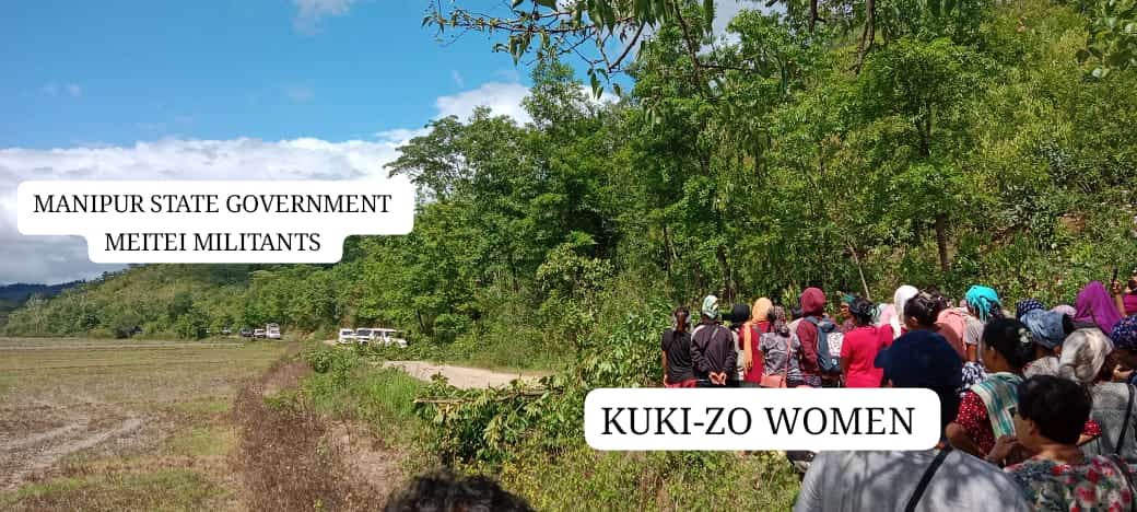Nampi_Romeokuki's tweet photo. Separated from the Meitei, the Kuki-Zo used their own funds to construct a bridge, opposed by the Manipur Govt. 25 May 2024 Sugnu Areas, an attempt by GoM with  State Force to destroy the construction led to a standoff between the communities
@adgpi @Kuki_Inpi @dhruv_rathee @ANI https://t.co/ndb8Awm6Ol