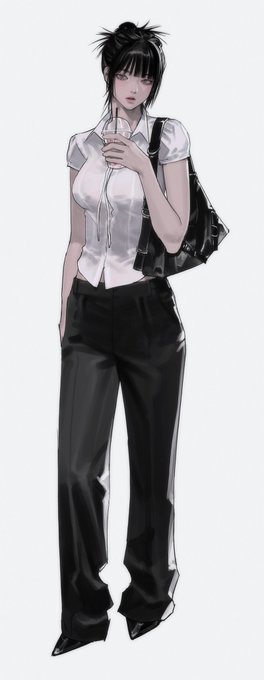 「black pants hand in pocket」 illustration images(Latest)