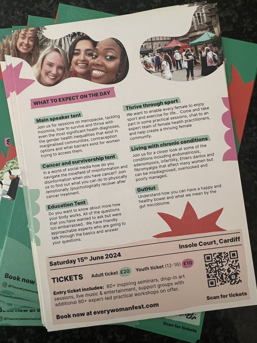 The Every Woman Festival offering education, empowerment, and support for women’s health across generations.
• NHS24 - will give 25% off a ticket for any NHS workers 
• UNI24 - will give 25% off to university students