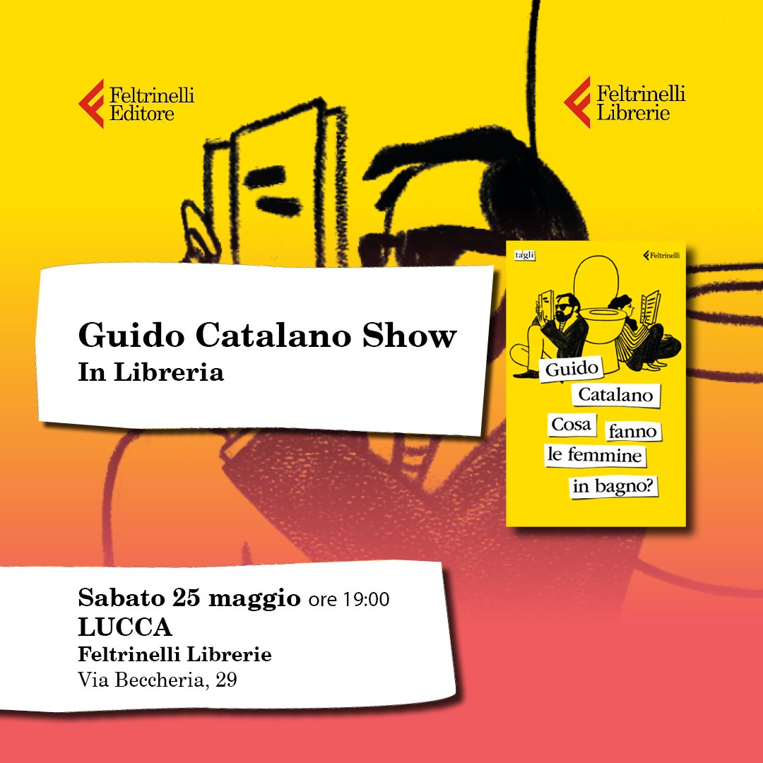 CatalanoGuido's tweet photo. Oggi a LUCCA!
Libro giallo: https://t.co/jigieONtLI
#cosafannolefemmineinbagno
@Feltrinelli_
@feltrinellied
#lucca
#laiv https://t.co/2phM0mijl3