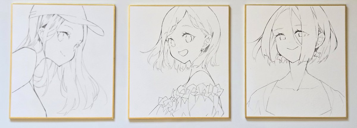 今回ミニ色紙(135mm×120mm)もなるべく描いています 