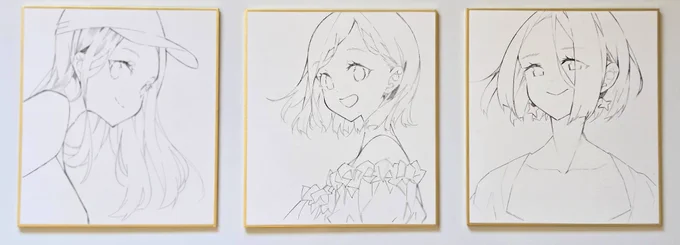 今回ミニ色紙(135mm×120mm)もなるべく描いています 