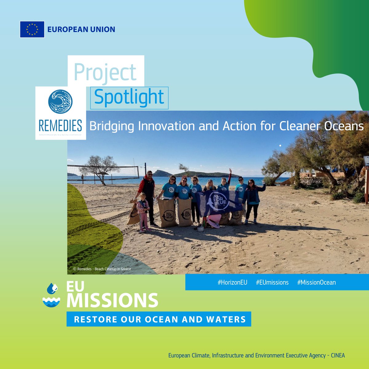 In the ongoing fight against plastic pollution, @remedies_EU #HorizonEU #EUMissions project recognises the need to engage citizens towards cleaner seas and plastic-waste free ecosystem. Discover how 👉 cinea.ec.europa.eu/featured-proje… #PlasticFreeDay #Climate #MissionOcean #EU #Cleanup