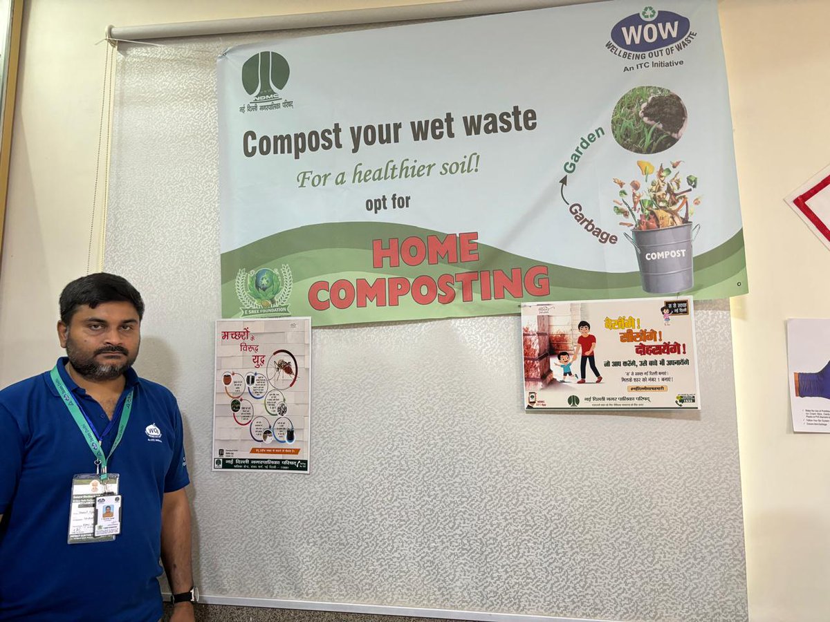 tweetndmc's tweet photo. #NDMC in association with team NGO WoW creating awareness regarding home composting and segregation of waste at source at Kannada School Lodhi Estate, New Delhi.

#SwachhSurvekshan2024 https://t.co/MLI4Pyy3ON