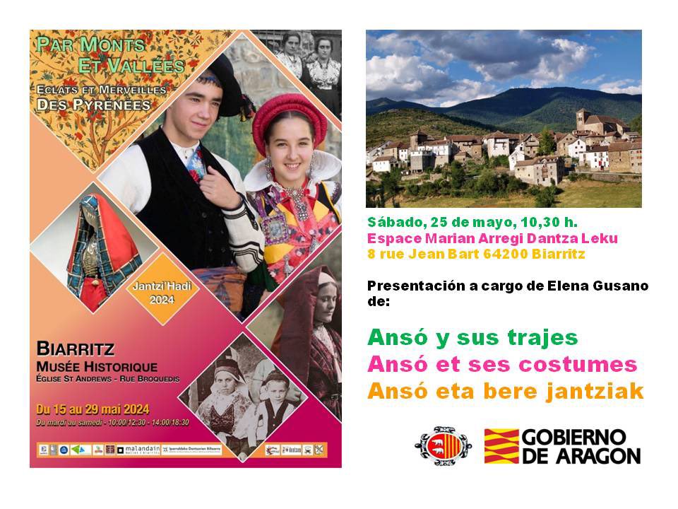 malutafilms's tweet photo. Elena Gusano aditua Ansoko janzkiari buruz orain, Biarrizko Marian Arregi gunean. #maritzuli #agorgocha Ondoan, Ansoko, Erronkariko eta Zaraitzuko janzkien erakusketa. https://t.co/mLRKNVyQLx
