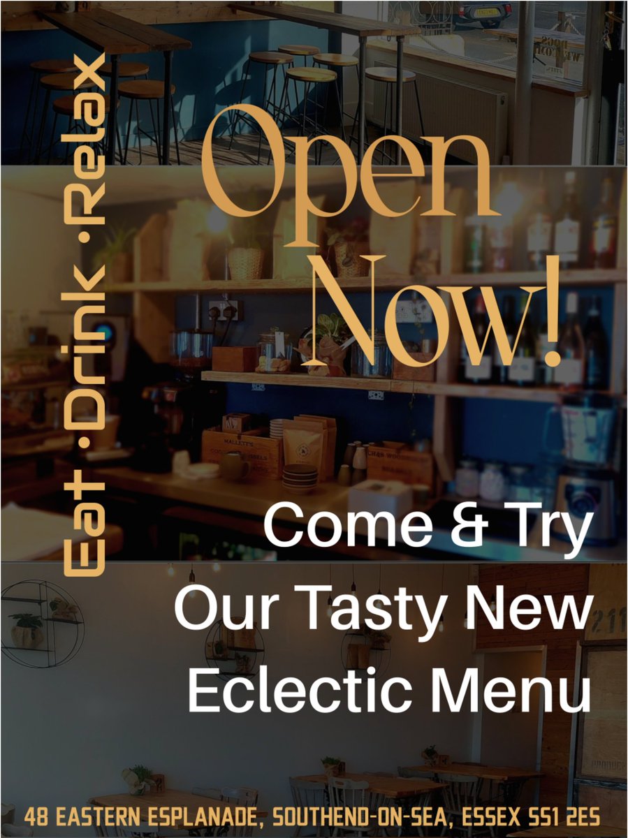 AtticSouthend's tweet photo. Come rain or shine this bank holiday weekend, we have lots of tasty food to choose from. Pop in and see us... https://t.co/mk6MtG7M4I 
#southendonsea #southendseafront
#southendrestaurants 
#visitsouthend #goodfood #essex #essexrestaurants https://t.co/k2piHr3nLd