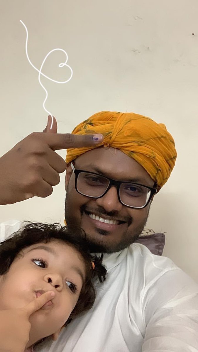 etarunjain's tweet photo. In response to the Wedding like invite by @ECISVEEP , we celebrated our festival of democracy by wearing the  Baraati/Wedding Party dress during Voting! https://t.co/vxQx4tDwEk