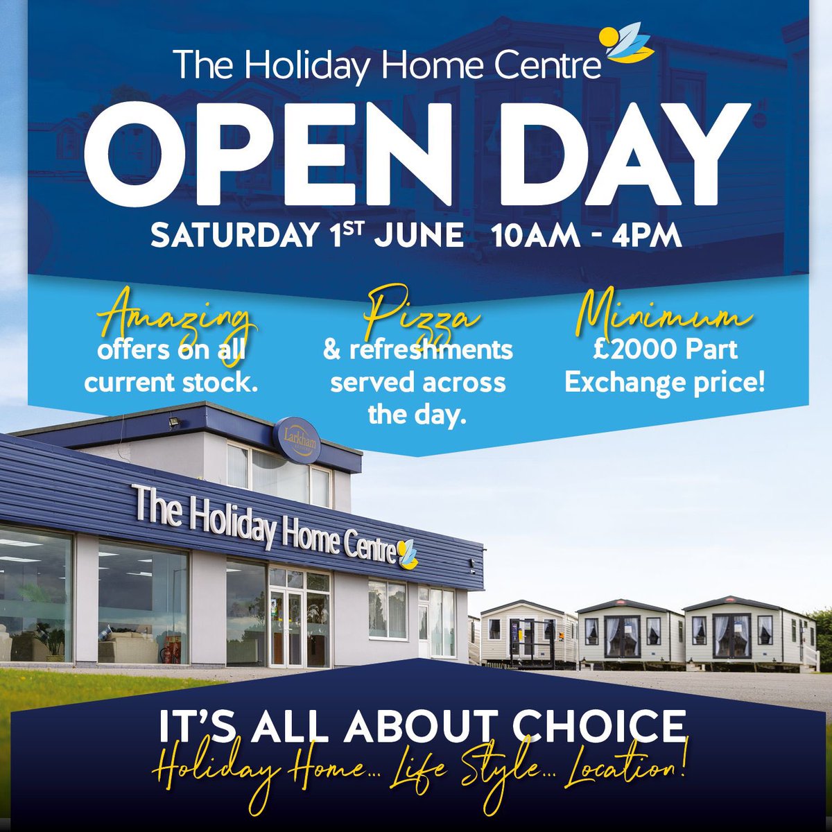 Just a week today til our Open Day! So why not pop down next Saturday and have look our lovely selection of static caravans 😊 and grab yourself a pizza 🍕 #openday #staticcaravan #newcaravans #usedcaravans