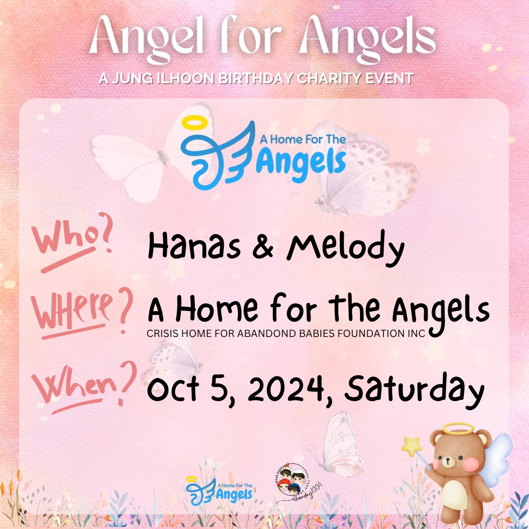 ilhoonday_1004's tweet photo. Angel for Angels Charity Project 
(Project 1 out of 4)

Let us celebrate Ilhoon’s 30th by giving back

Help us spread the love and be Angels of Angels 🥰

We are knocking on your kind hearts to help us in making this charity project come to life. 

Details are as listed below. 

For more inquiries kindly send us a message.