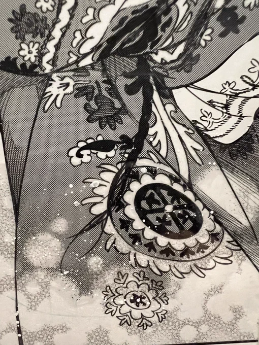 #大乙嫁展 ここは流石にトーンだろうなと思っていたところが全部ペン画で「嘘だろ…」って3時間くらい居座って接写してました 