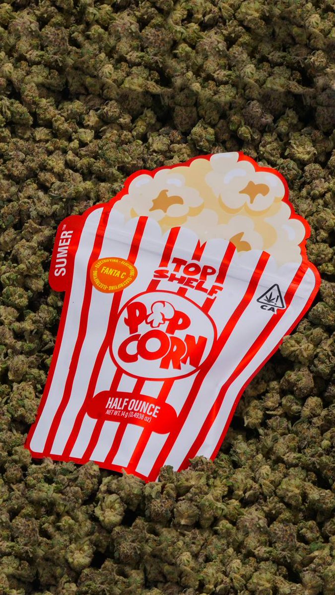 sumerselect's tweet image. Top Shelf “POP CORN” Half Ounces! Available in: Fanta C, OZK and WOW 🍿