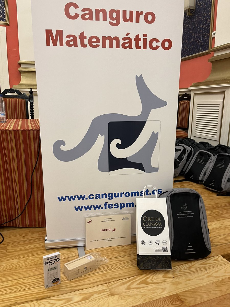 Todo preparado en Segovia para el acto de entrega de los Premios #canguromatematico 2024 <a href="/CASIOedu/">CASIO Educación España</a> <a href="/Univcordoba/">Universidad Córdoba</a> <a href="/Iberia/">Iberia</a> <a href="/orodecanava/">AOVE "Oro de Cánava"</a>