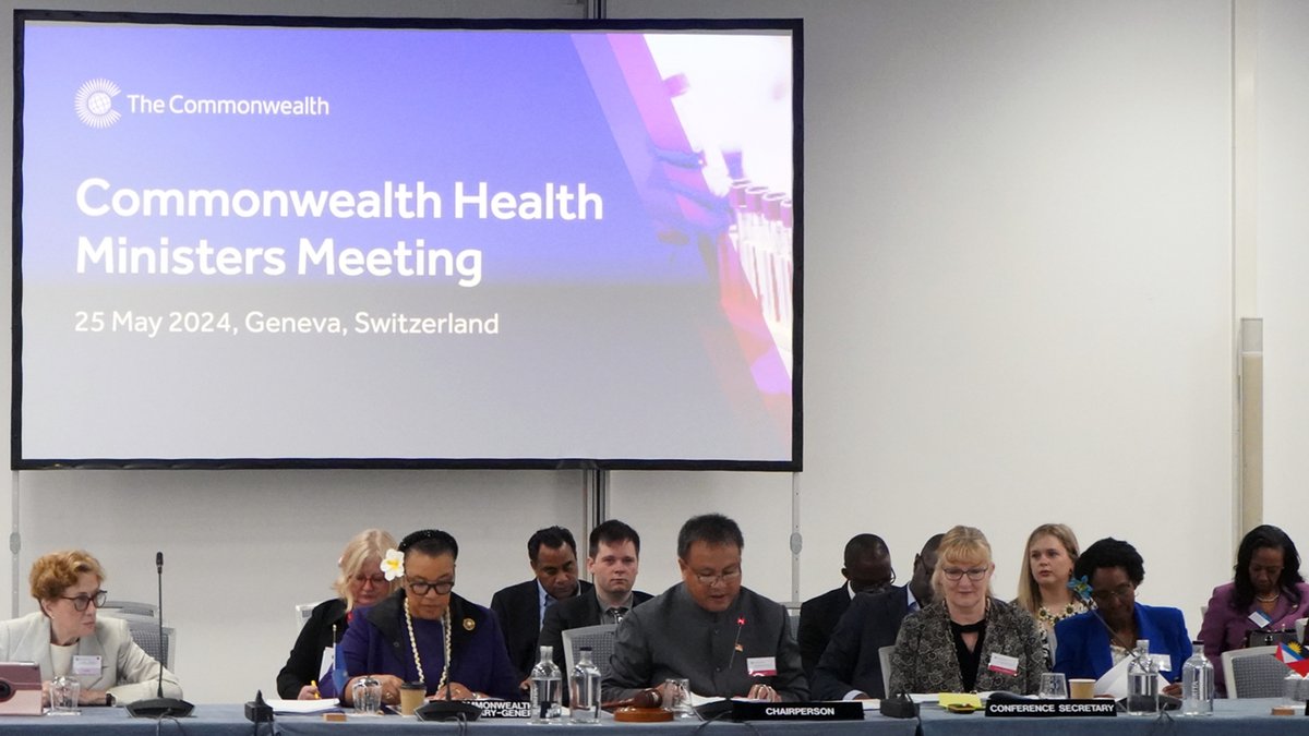 An honour to welcome ministers to the 36th #Commonwealth Health Ministers Meeting in #Geneva With 25 out of 33 Commonwealth countries most affected by climate-related health conditions, we can lead the charge for collective action to safeguard the health of 2.7 billion citizens.