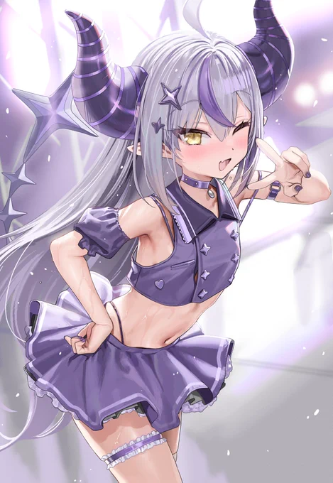 今日の吾輩を刮目しな#laplus_artdesu#ラプ様と愉快な仲間たち 