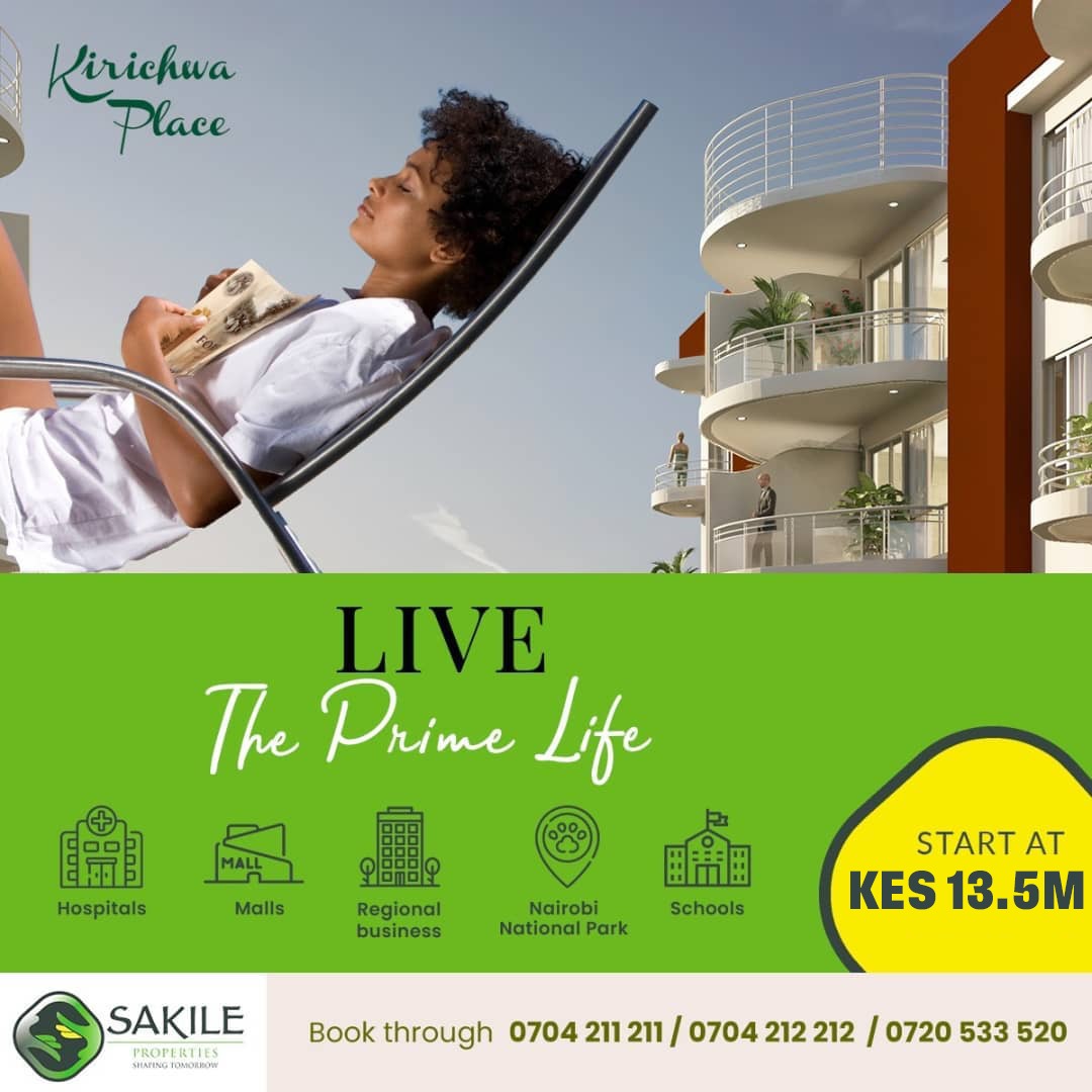 Experience luxury living in our 2 & 3-bedroom apartments, perfectly situated near top malls, hospitals, schools, and a stunning national park. Ideal for a modern lifestyle with everything you need at your doorstep.

Learn more: sakile.co.ke/buy/kirichwa-p…

#LuxuryApartments #Property