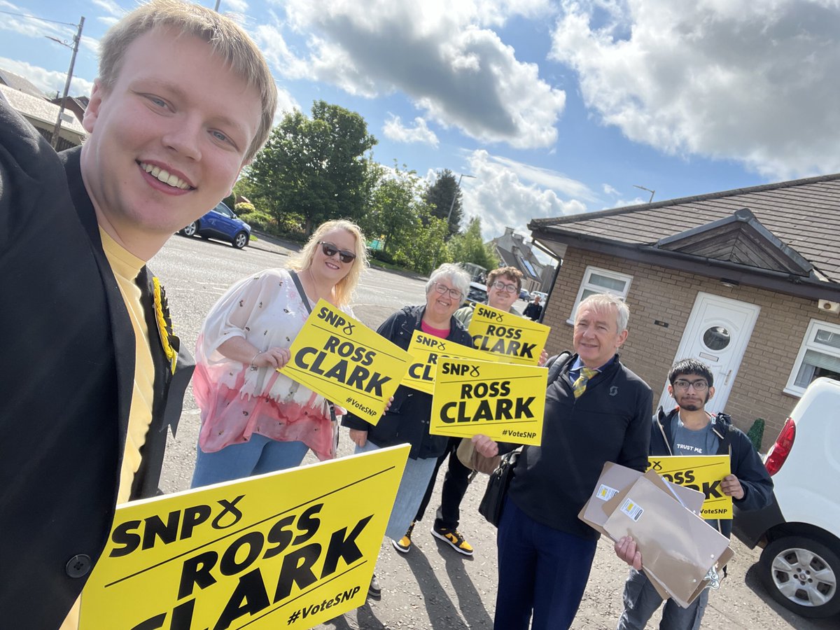 ☀️ Out in Larkhall today talking to local residents about their priorities ahead of the General Election on 4th July. 🏡 I’ve lived here all my life and it would be an honour to represent our community as its Member of Parliament. 🗳️ #VoteSNP for a local champion. #ActiveSNP