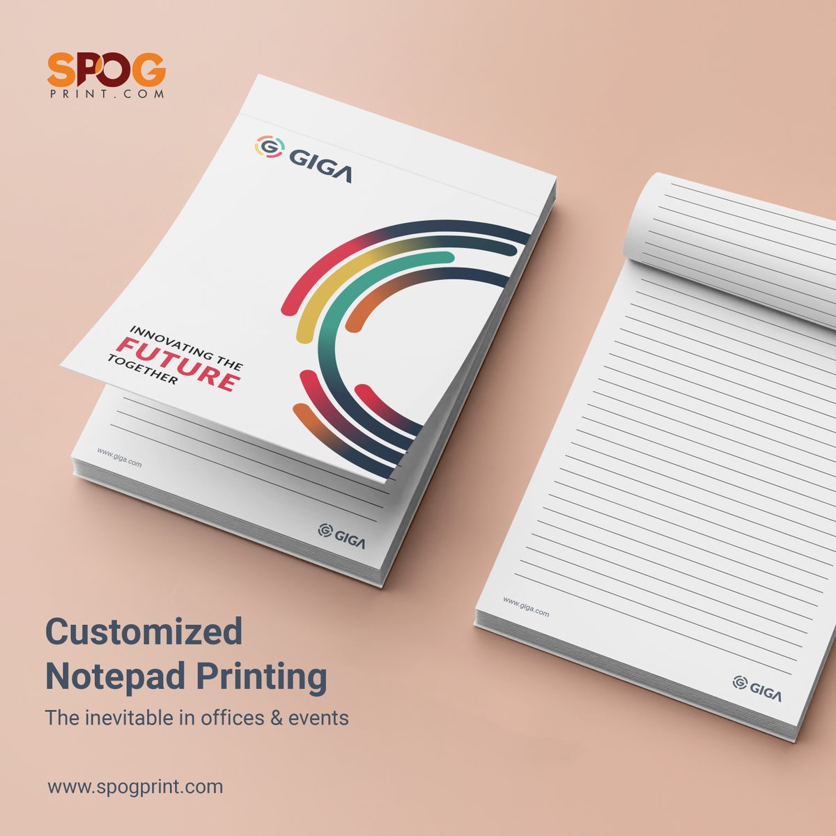 spogprint's tweet image. Brighten your desk with custom notepads! Perfect for jotting down ideas, notes, or to-do lists, our personalized notepads add a touch of creativity to your workspace. 

#CustomNotepads #printing #spogprint #entrepreneur #digitalprinting #printingservices #printingcompany