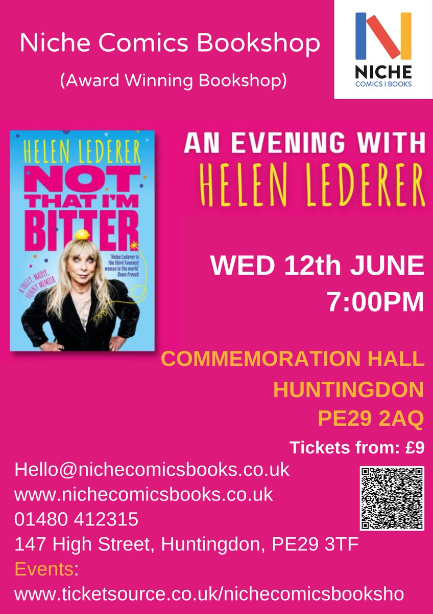 Helen Lederer @HelenLederer talking about comedy, her new book and Comedy Women in Print comedywomeninprint.co.uk