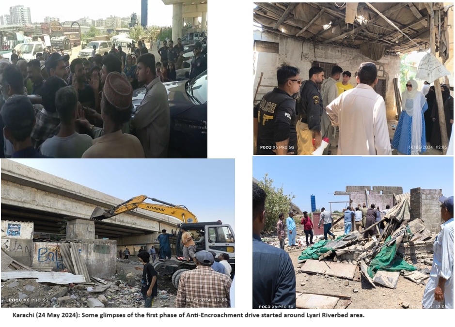 Great news! #SindhGovt successfully clears #Lyari Riverbed of encroachments in a 3-day anti-encroachment drive! Despite facing resistance, 80% of the riverbed was reclaimed, removing illegal structures & activities. Kudos to @CommissionerKhi & teams for their efforts!