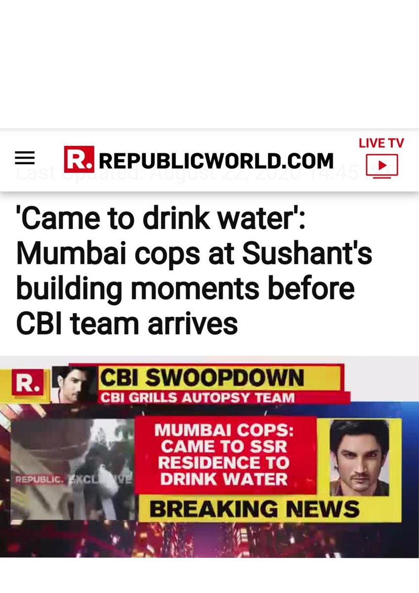Why did Mupo visit Sushant's residence on the pretext if drinking water hours before CBI was to visit for Investigation. @Copsview
@PMOIndia @HMOIndia @DoPTGoI

#Boycottbollywood
Delay In SSRCase Exposes Nexus