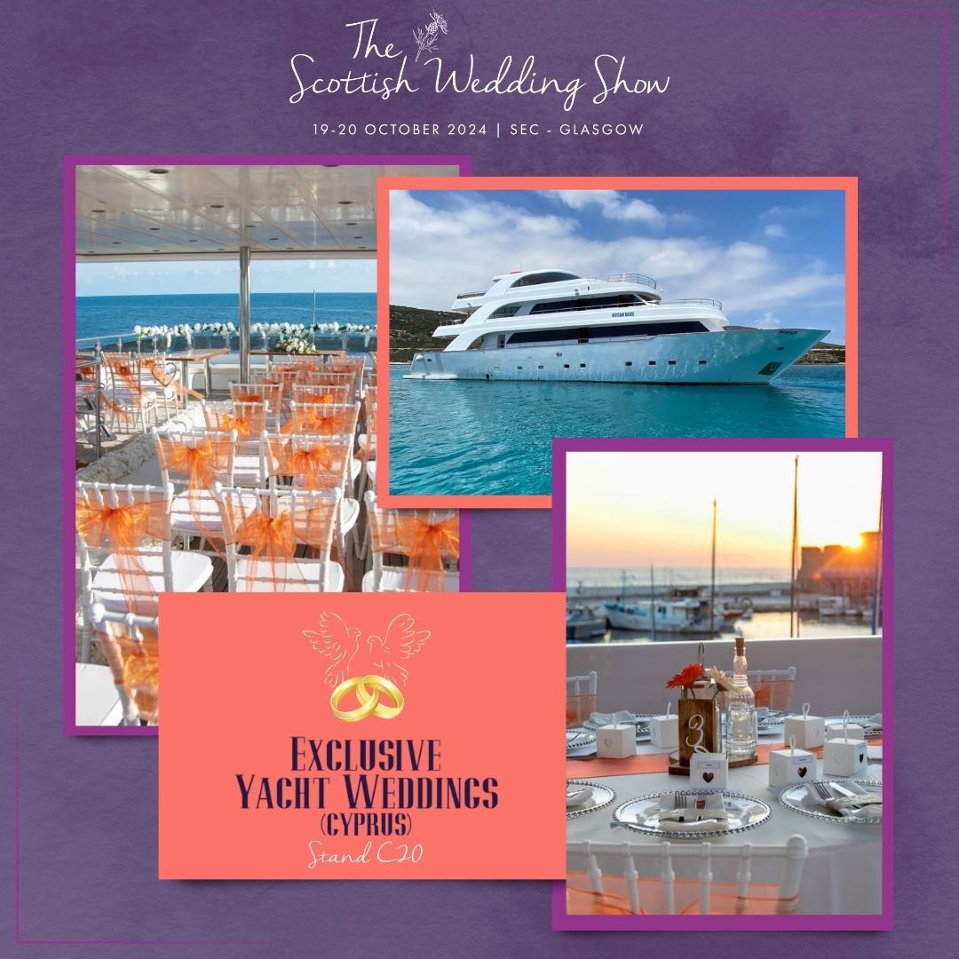 Exclusive Yacht Weddings are back in October + with an exciting competition at their stand.

Enter their prize draw and be in with a chance of winning your wedding on one of their luxury yachts in Paphos, Cyprus, worth €4000

Book your tickets now - buff.ly/3QzVoBK