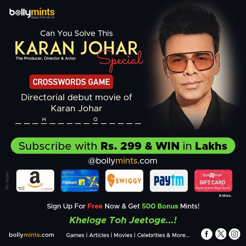 Can You #Solve This | #KaranJohar Special: The Producer, Director & Actor #Crosswords #Game #HBDKaranJohar #HappyBirthdayKaranJohar #KaranJoharMovies #Play & #Win Exciting #GiftCards #Vouchers & #Coupons #Redeem Your #Mints Lets #Start Playing @ buff.ly/3MX62jQ