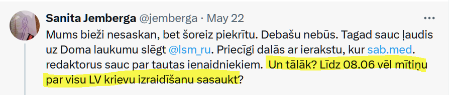 Re, kā atkal manipulē!

No zila gaisa tiek pagrābts absurds jautājums, kurš tiek piekabināts tekstam ar mērķi, lai tas tiktu uztverts kā tikpat absurds, cik piekabinātais jautājums!