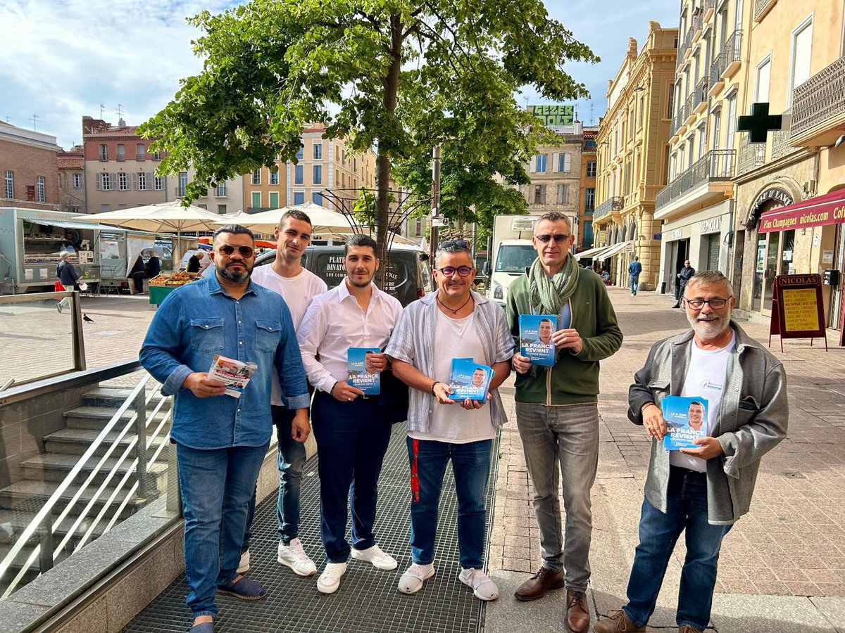 RNational66_Off's tweet image. 🇫🇷 🗳️ Militants, cadres et élus… et le 1er Perpignanais d’entre nous ! Tout le monde est sur le pont pour les derniers jours de campagne en plein cœur de Perpignan !

#VivementLe9Juin #LaFranceRevient
@louis_aliot @J_Bardella @MLP_officiel