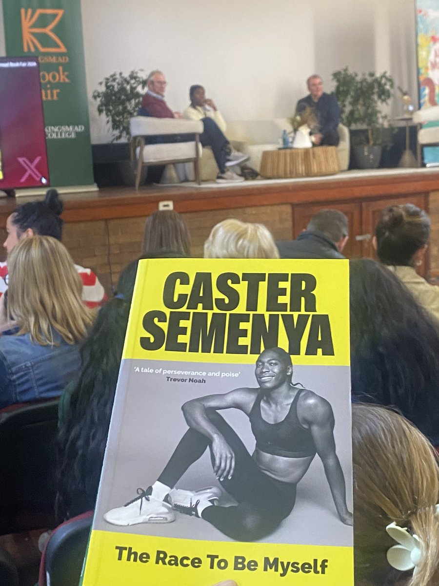 sewela_langeni's tweet photo. Arrived just in time for this @KingsmeadBF  #KBF2024 - Caster opening the session by giving us context on the recent round  of the legal fight against discrimination of athletes ❤️📚

“I am sacrificing myself to fight for other athletes still to come” - Caster Mokgadi Semenya 👊🏽 https://t.co/QF6l0iHKe4