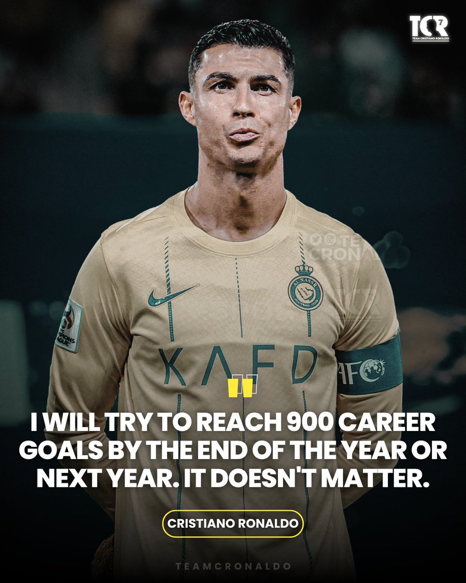 🚨 Cristiano Ronaldo is 9 goals away from 900 career goals.