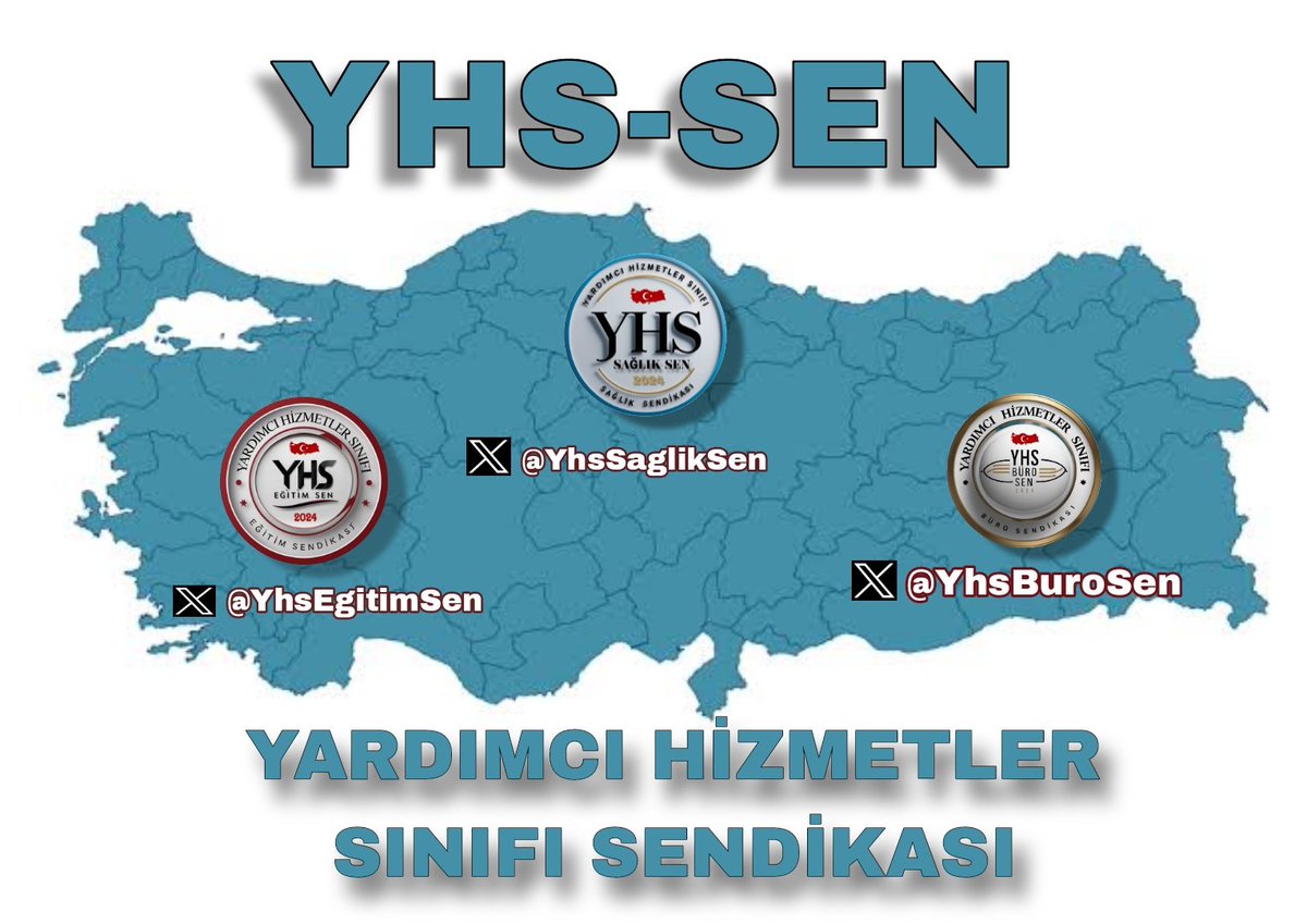 KURULACAK OLAN #YardımcıHizmetlerSınıfı SENDİKALARININ RESMİ TWİTTER HESAPLARINI TAKİP EDEREK BİLGİ ALABİLİRSİNİZ @YhsEgitimSen @YhsSaglikSen @YhsBuroSen