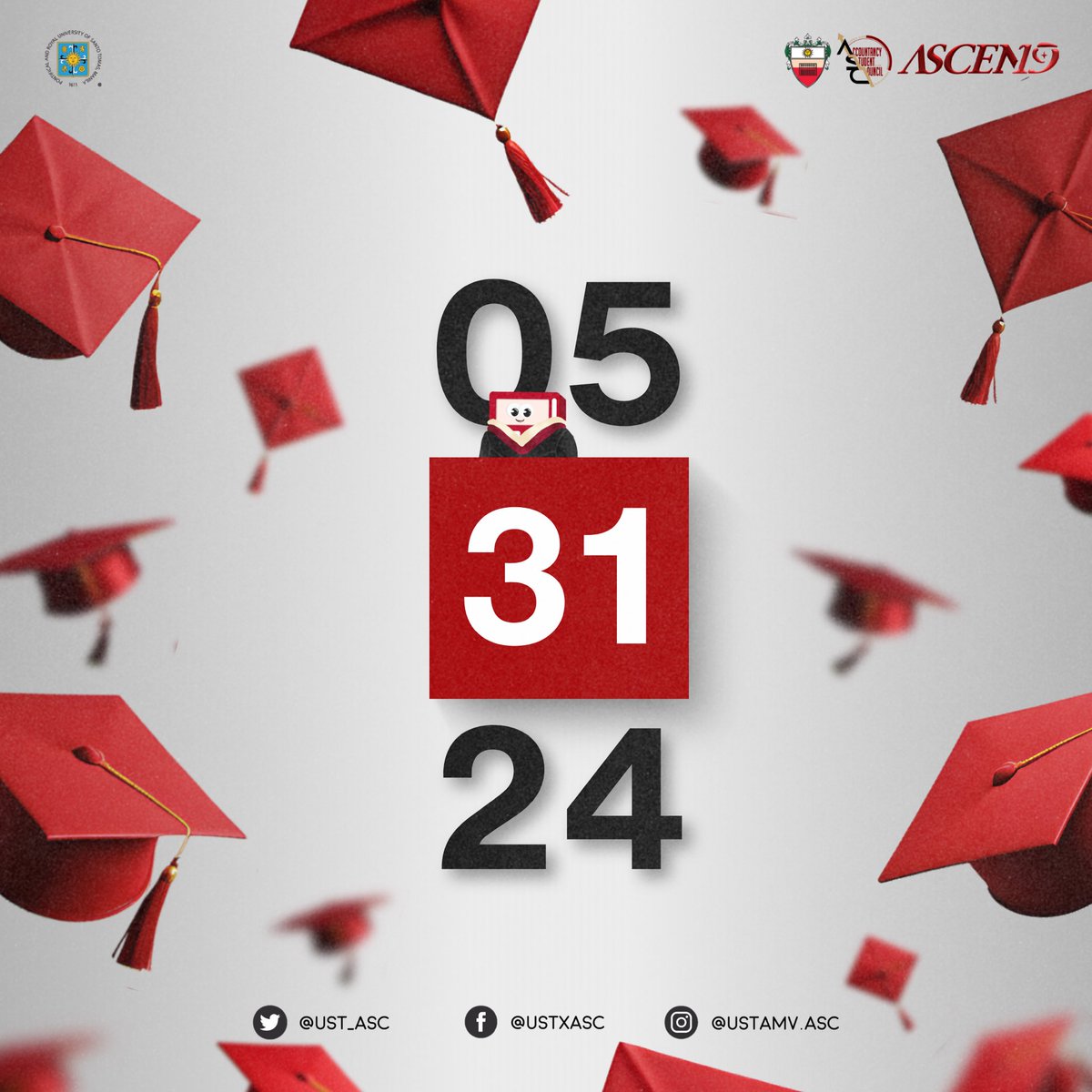 UST_ASC's tweet image. 05.31.24

No limits, no boundaries! 

Something truly remarkable is on the roll — starring you, the lead of the show. ⭐️

#ASCendWithAMV
#TheBaccalaureateMass2024

Board by Clarice Lopez
Caption by Lorence Andilab