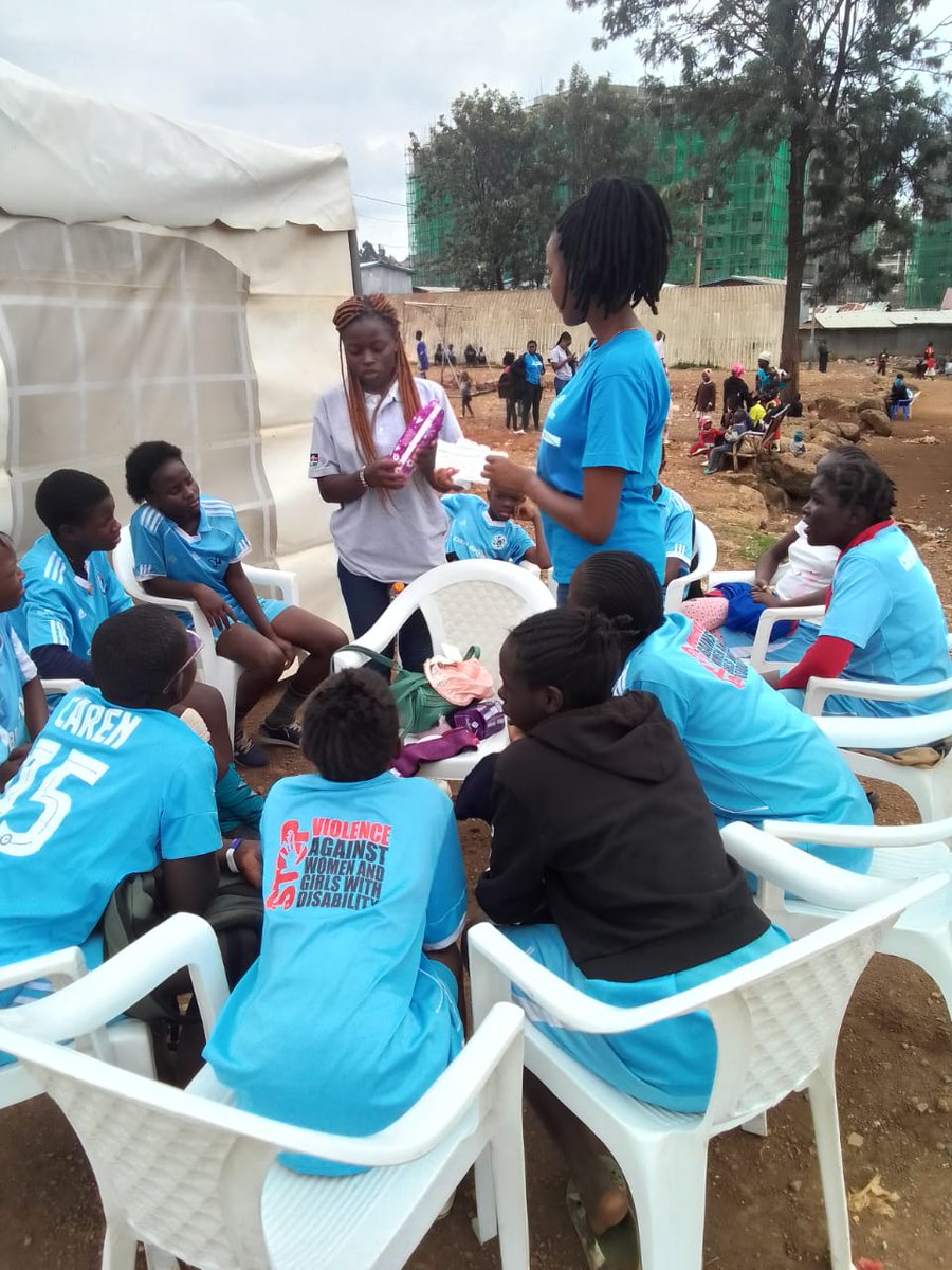 Privilege to join @madsisters in enhancing and creating awareness on menstrual hygiene especial adolescent through sporting activities @polycomdev @UNFPAKen @woman_kind #polycomspeaks #GPENDE #Menstrualhygienweek