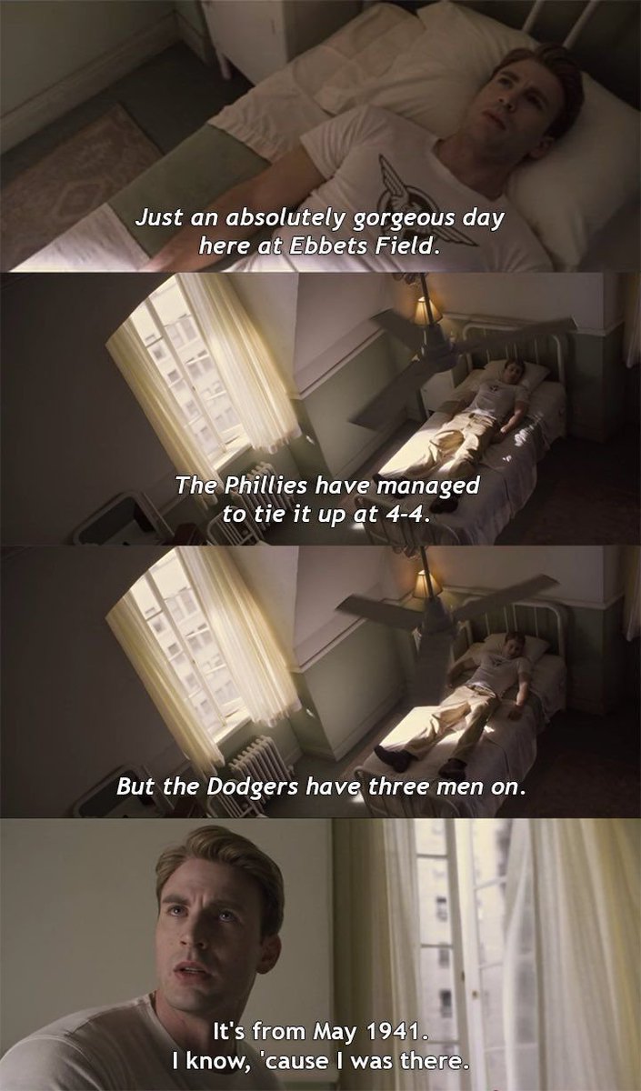 May 25th 1941 - Steve Rogers attended the Dodgers vs. Phillies Baseball game.

📽️📅 Captain America: The First Avenger (2011) @MarvelStudios #CaptainAmerica